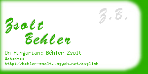 zsolt behler business card
